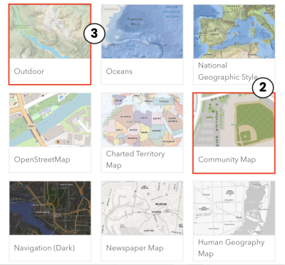 Basemap options (1/3)