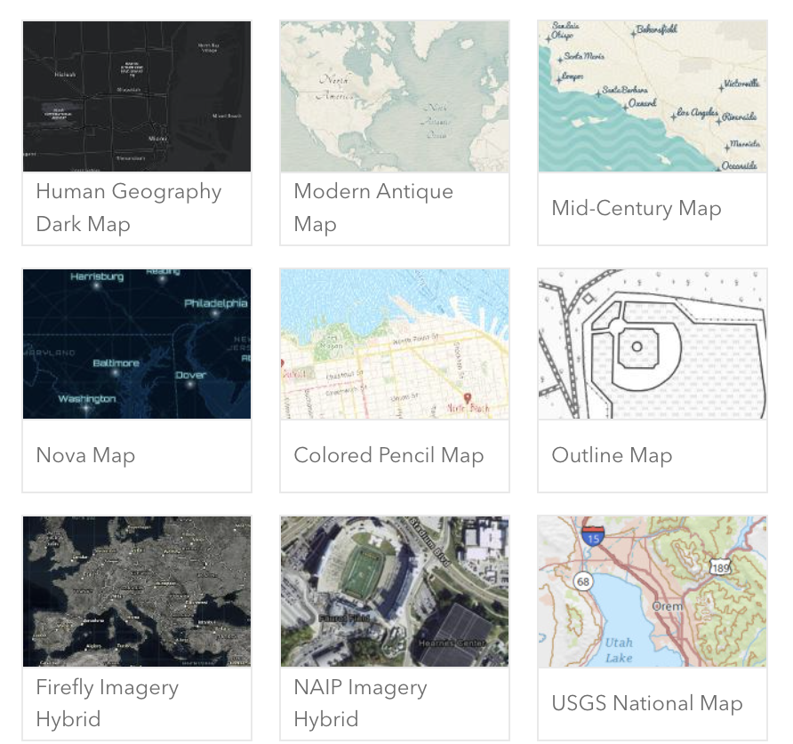 Basemap options (2/3)