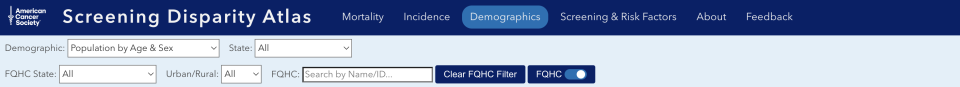 Demographics Map Query Panel