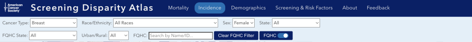 Incidence Map Query Panel