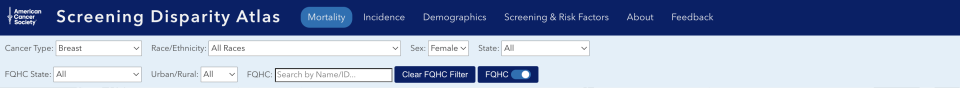 Mortality Map Query Panel